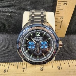 Armitron Men’s Steel Dive Watch Model# 20/5095BL Works Runs Keeps Time BlueBlack